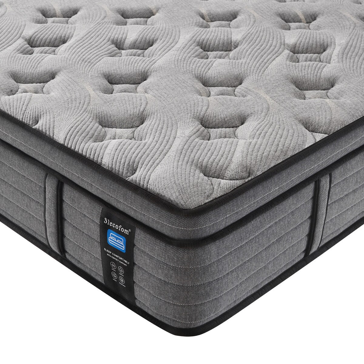Materasso a molle insacchettate con memory foam Slecofom da 14 pollici