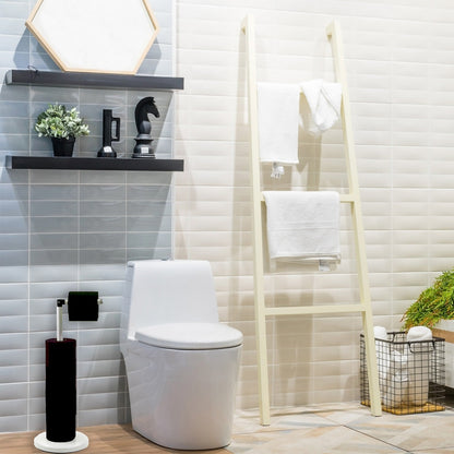 Porta carta igienica elegante con braccio pieghevole e supporto compatto in metallo indipendente - Diametro 8 pollici X 22 H