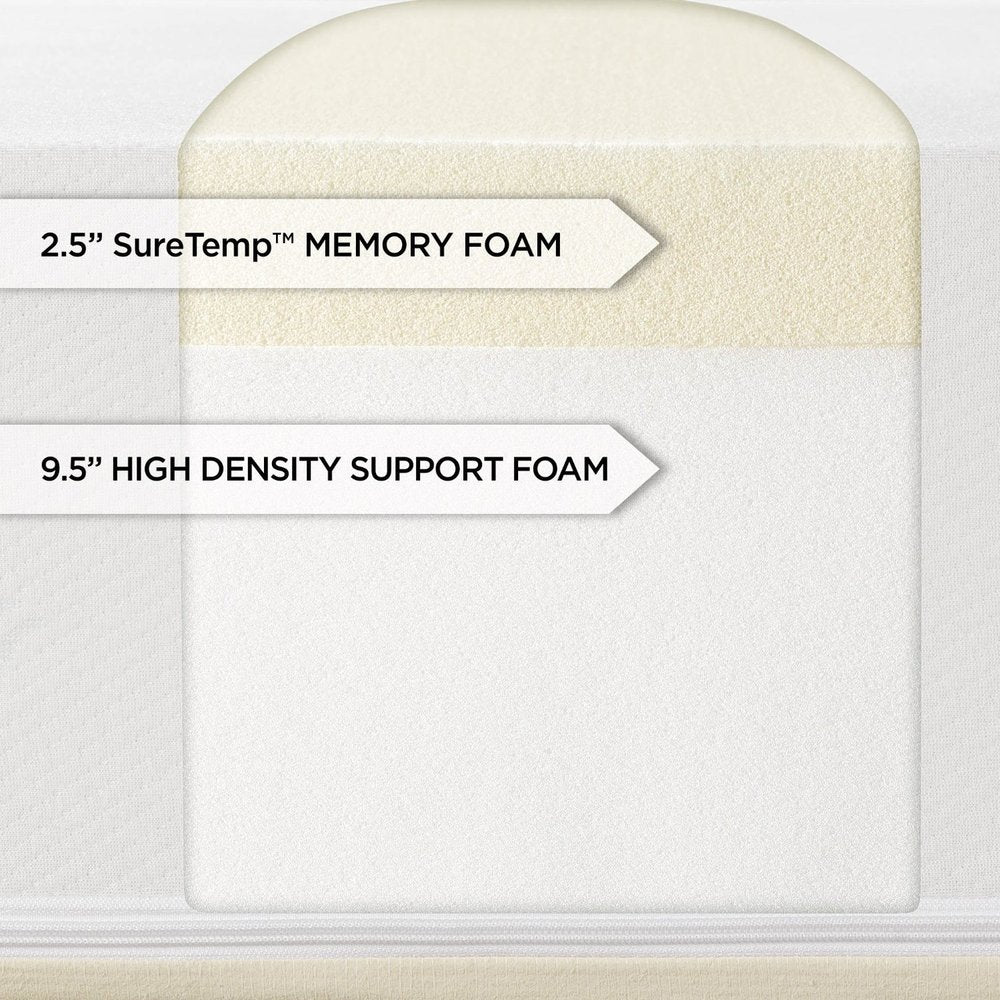 Materasso in memory foam Shiloh da 12 pollici per letto singolo Sleep Innovations