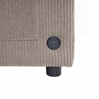 Divano letto a due posti con materasso pieghevole, tasca portaoggetti e due porte USB - 2 posti