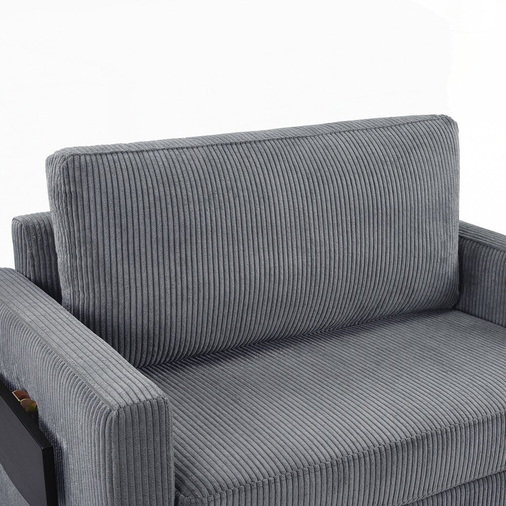 Divano letto a due posti con materasso pieghevole, tasca portaoggetti e due porte USB - 2 posti