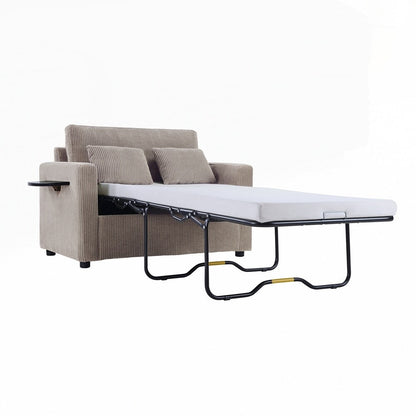 Divano letto a due posti con materasso pieghevole, tasca portaoggetti e due porte USB - 2 posti