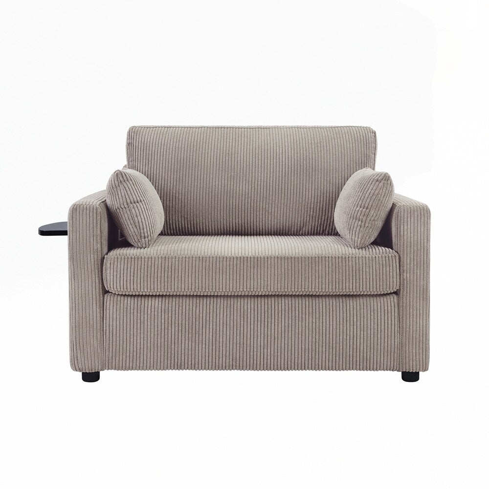 Divano letto a due posti con materasso pieghevole, tasca portaoggetti e due porte USB - 2 posti