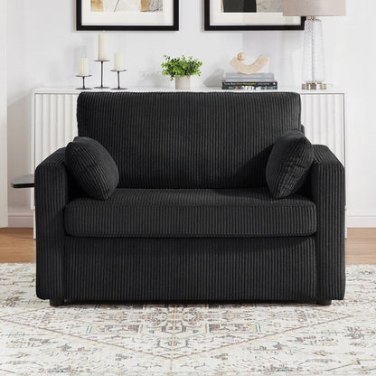 Divano letto a due posti con materasso pieghevole, tasca portaoggetti e due porte USB - 2 posti