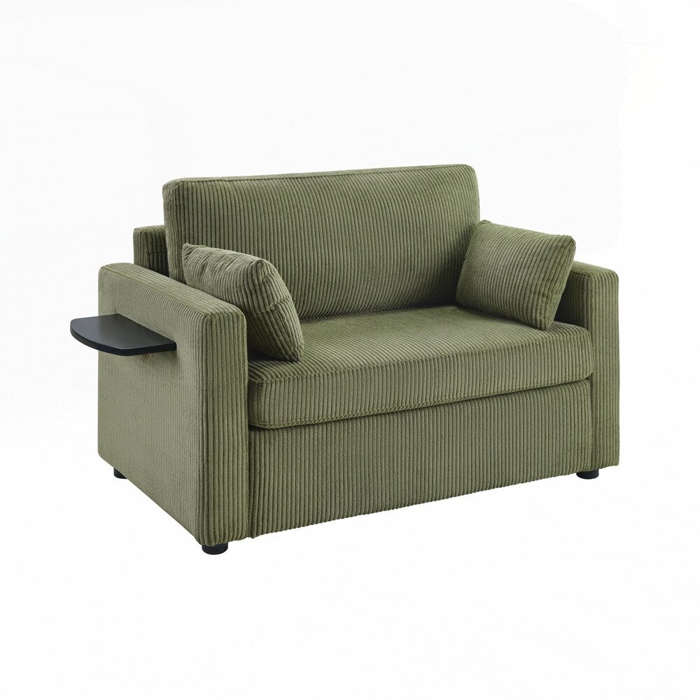 Divano letto a due posti con materasso pieghevole, tasca portaoggetti e due porte USB - 2 posti