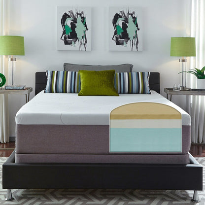 Slumber Solutions Scegli il tuo comfort - Set di materassi in memory foam da 14 pollici per letto singolo