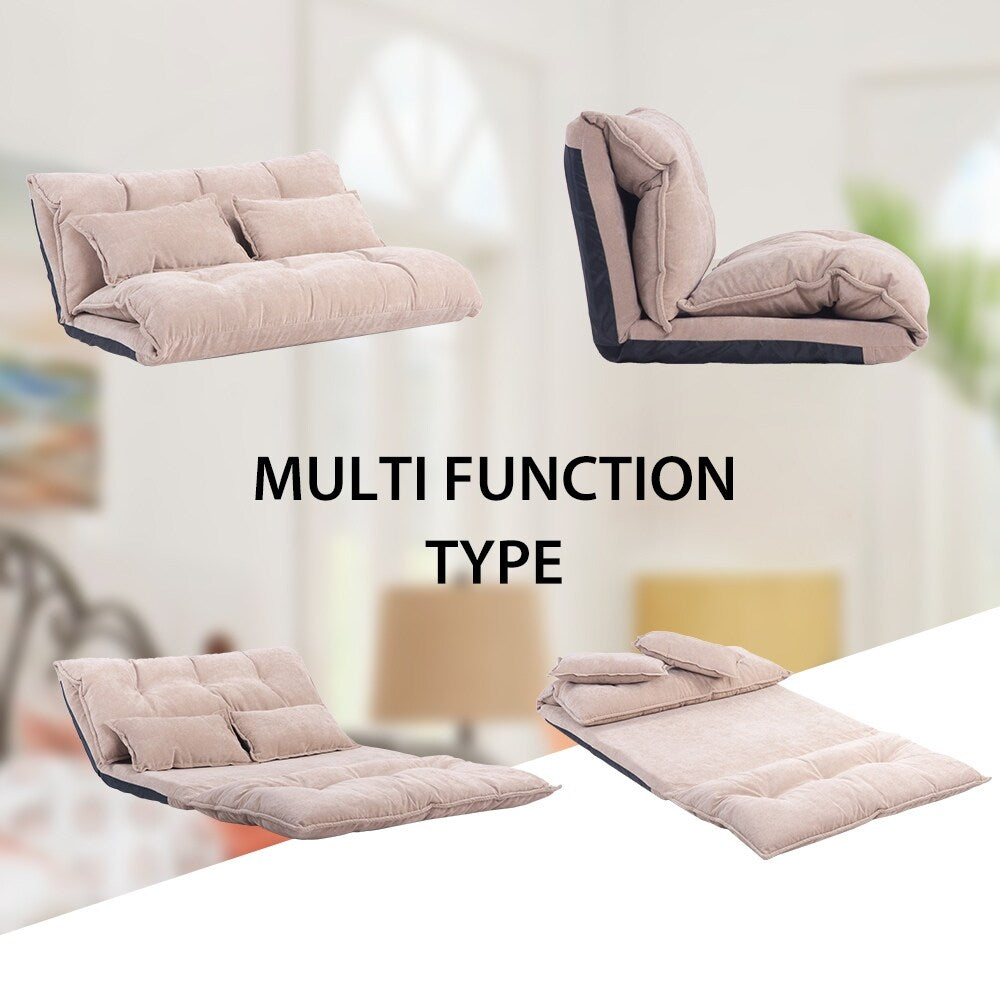 Divano letto futon pieghevole regolabile Nestfair con 2 cuscini