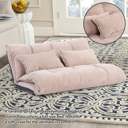 Divano letto futon pieghevole regolabile Nestfair con 2 cuscini