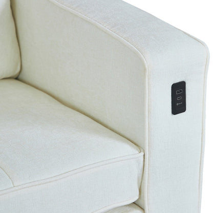 82.7 Divani per soggiorno, comodi divani a due posti, divano a due posti in velluto a coste, facile da montare con USB