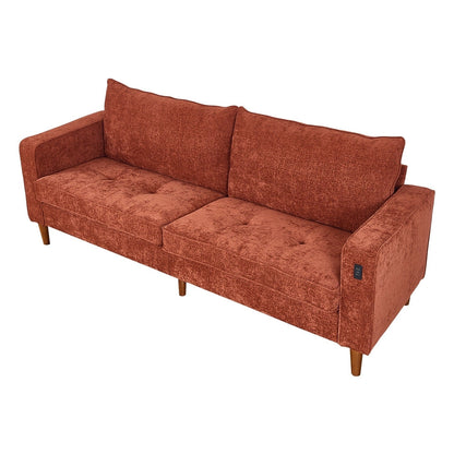 82.7 Divani per soggiorno, comodi divani a due posti, divano a due posti in velluto a coste, facile da montare con USB