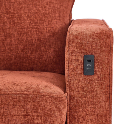 82.7 Divani per soggiorno, comodi divani a due posti, divano a due posti in velluto a coste, facile da montare con USB