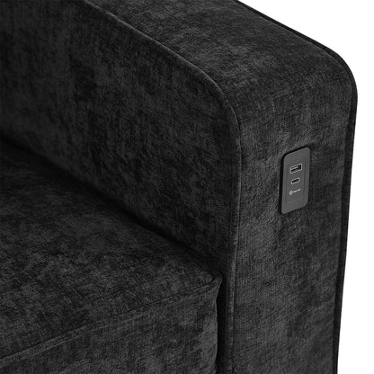 82.7 Divani per soggiorno, comodi divani a due posti, divano a due posti in velluto a coste, facile da montare con USB