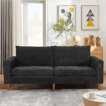 82.7 Divani per soggiorno, comodi divani a due posti, divano a due posti in velluto a coste, facile da montare con USB