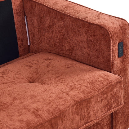 82.7 Divani per soggiorno, comodi divani a due posti, divano a due posti in velluto a coste, facile da montare con USB