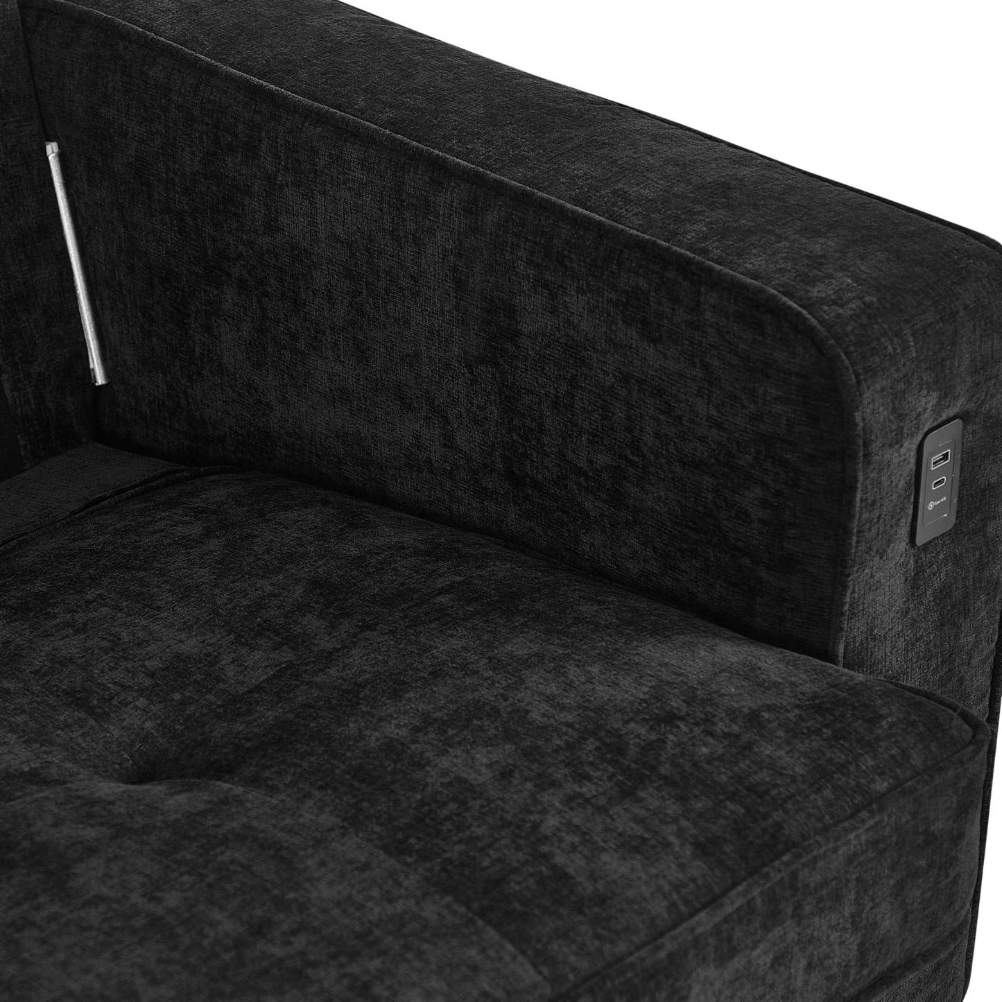 82.7 Divani per soggiorno, comodi divani a due posti, divano a due posti in velluto a coste, facile da montare con USB