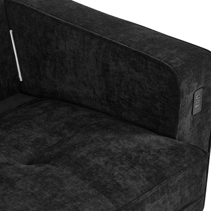 82.7 Divani per soggiorno, comodi divani a due posti, divano a due posti in velluto a coste, facile da montare con USB