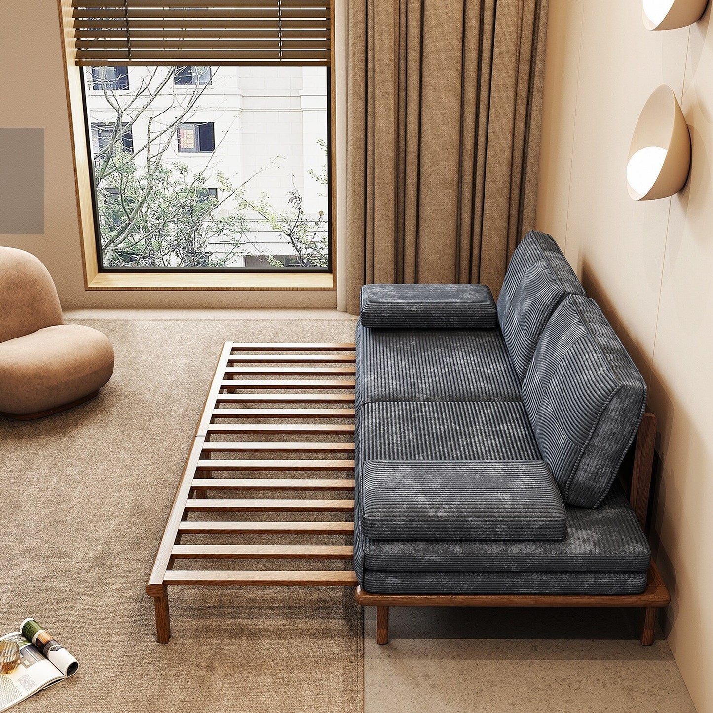 Divano letto, divano letto, divano letto estraibile, divano letto a L