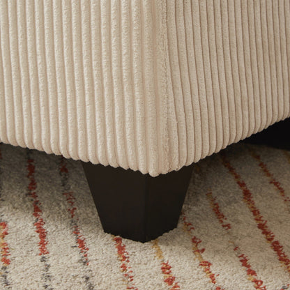 Divano letto in velluto a coste con porte USB