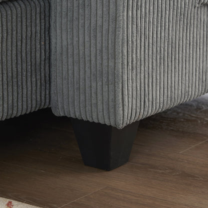 Divano letto in velluto a coste con porte USB