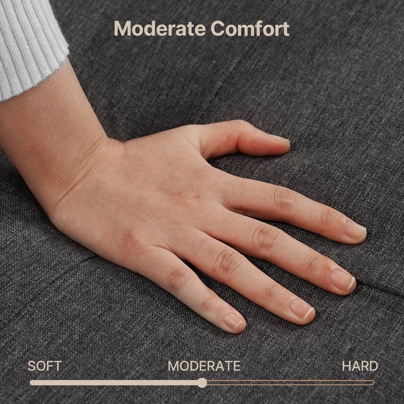 Divano letto imbottito a 3 posti per soggiorno, divano letto reclinabile con schienale