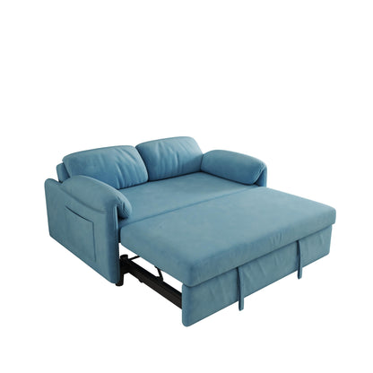 Vetrina divani: divano letto 54 Velvet Blue - Un gioiello da soggiorno a doppio uso con opzione letto retrattile