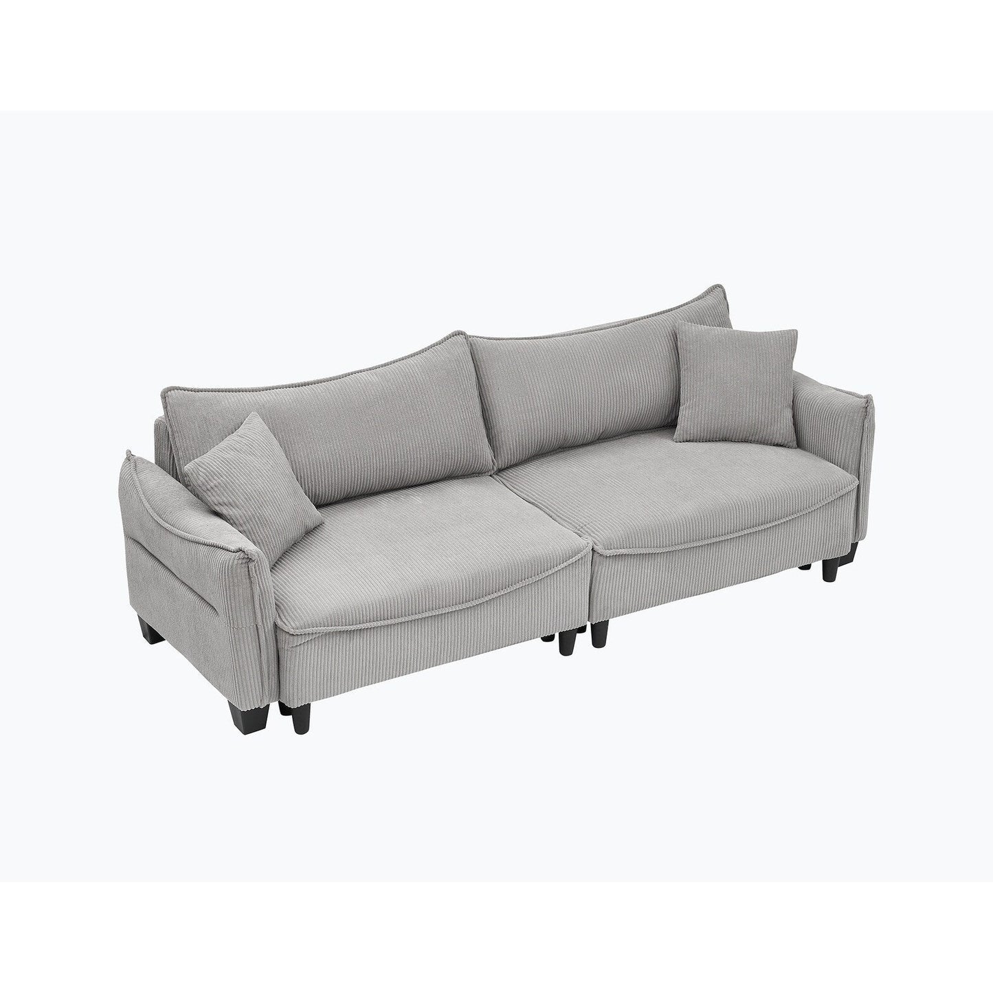 Il divano può essere convertito in un divano letto con due cuscini decorativi