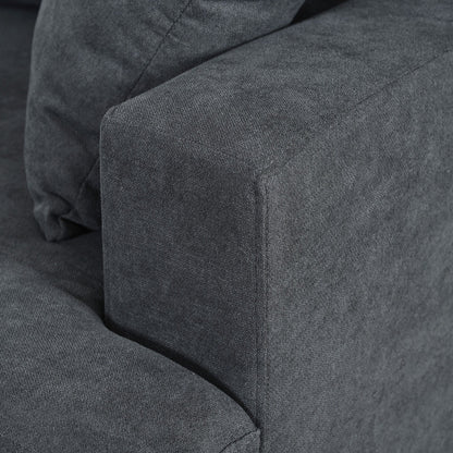 Divano con cuscini di schienale e seduta rimovibili e 2 cuscini