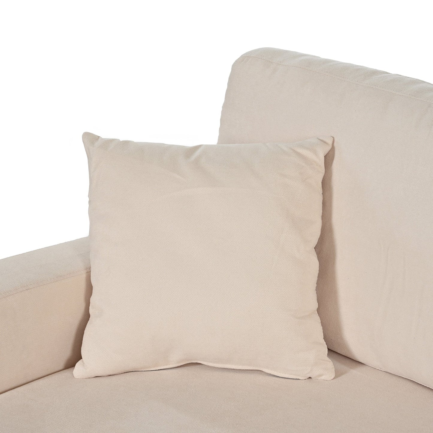 Divano con cuscini di schienale e seduta rimovibili e 2 cuscini