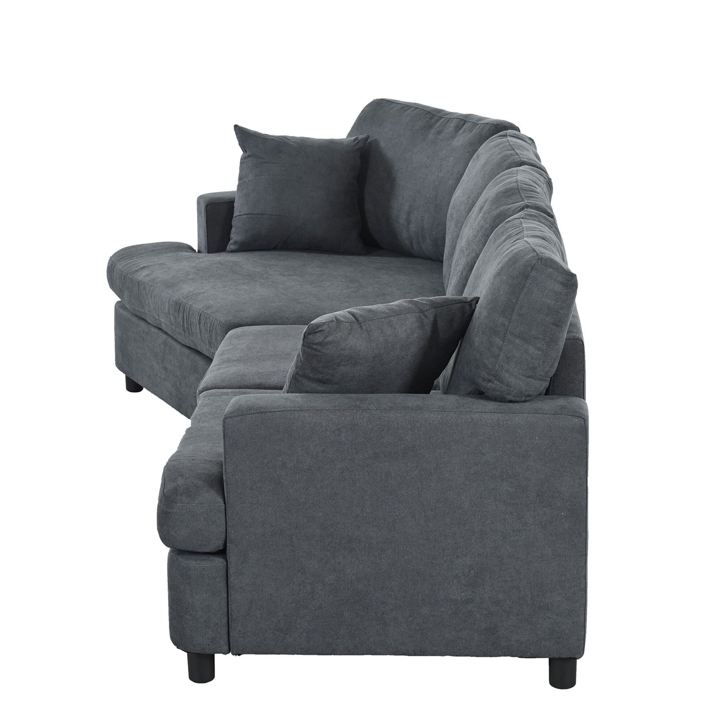 Divano con cuscini di schienale e seduta rimovibili e 2 cuscini