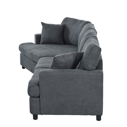 Divano con cuscini di schienale e seduta rimovibili e 2 cuscini