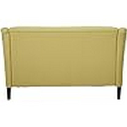 Divano, braccioli svasati, 62 pollici, 2 posti, verde chiaro, legno massello