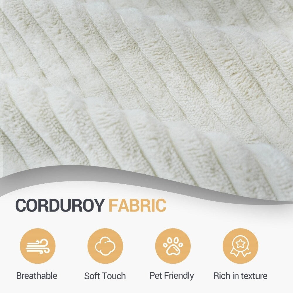 Divano per due persone in morbido velluto a coste nuvola