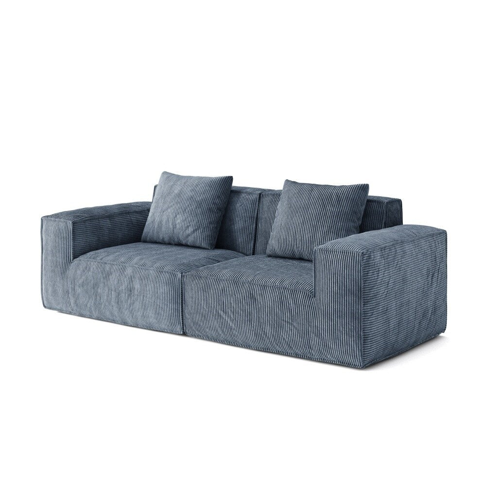 Divano per due persone in morbido velluto a coste nuvola