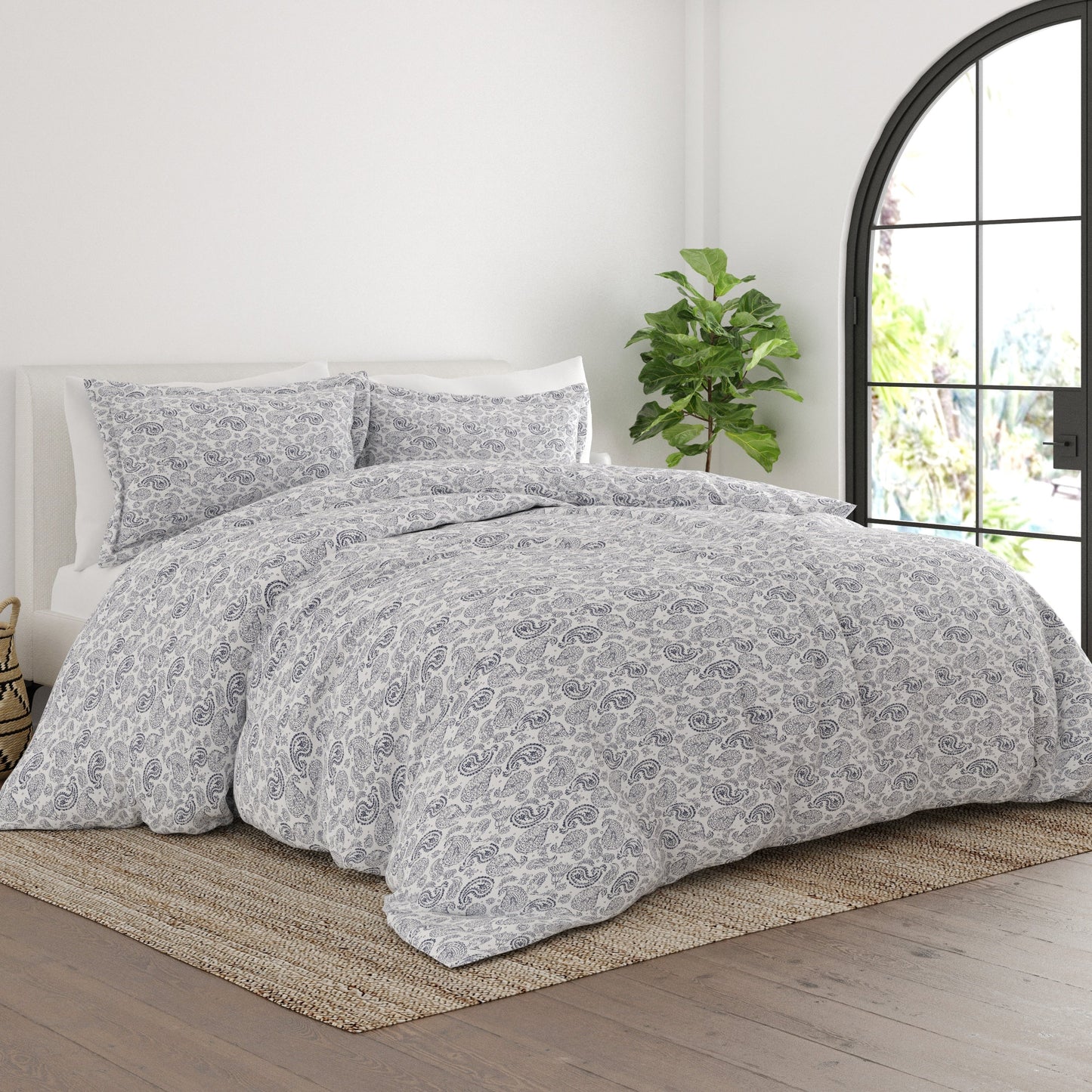 Set copripiumino oversize con stampa Paisley Simply Soft da 3 pezzi