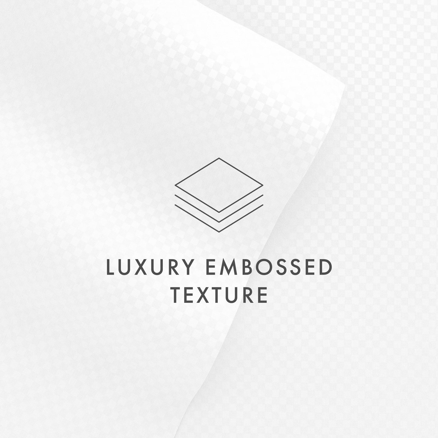 Set di lenzuola con tasca profonda Soft Essentials Double Brushed Embossed Checkered 4 pezzi