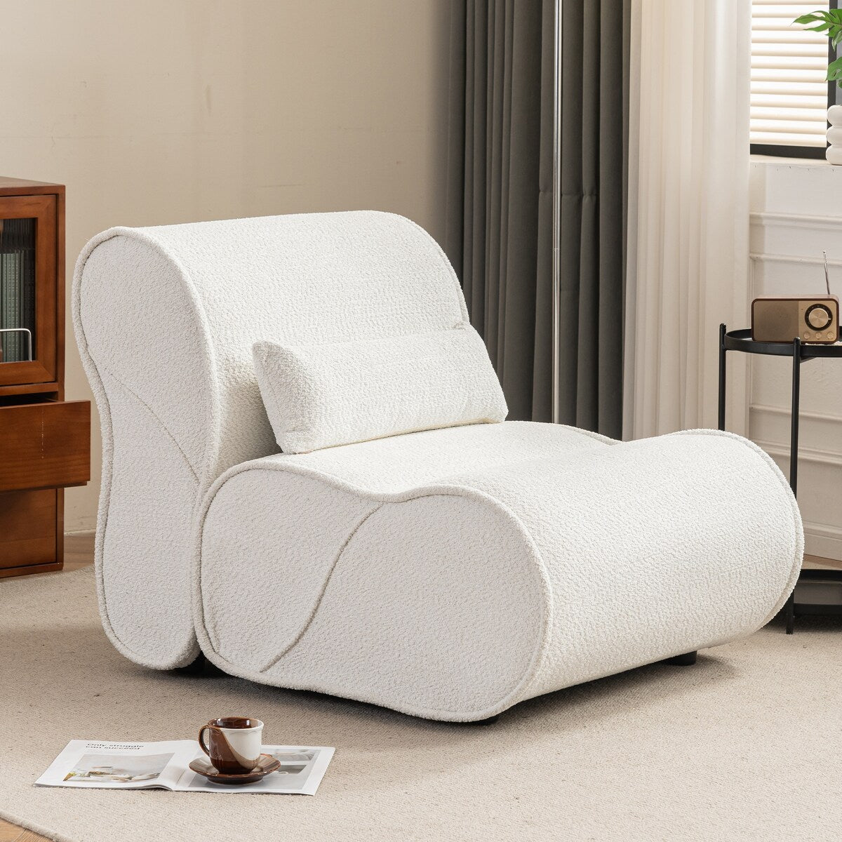 Poltrona reclinabile in velluto morbido, comoda poltrona con imbottitura a marsupio, ideale per soggiorno, camera da letto o ufficio