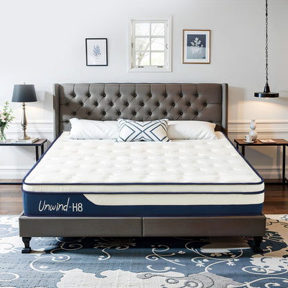 Materasso ibrido SogesSleep da 12 pollici in una scatola con memory foam