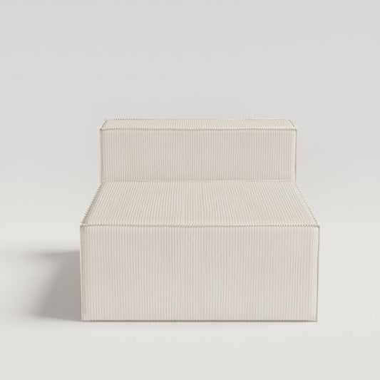 Divano a compressione in velluto a coste senza braccioli con schienale solido