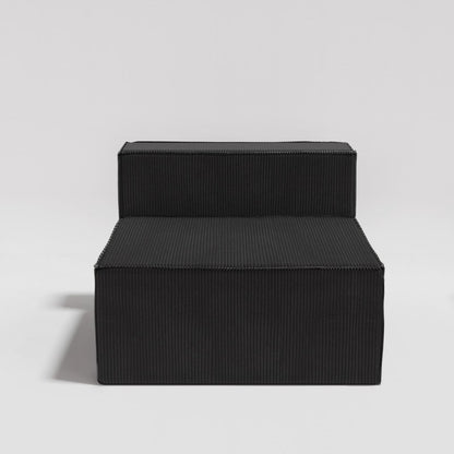 Divano a compressione in velluto a coste senza braccioli con schienale solido