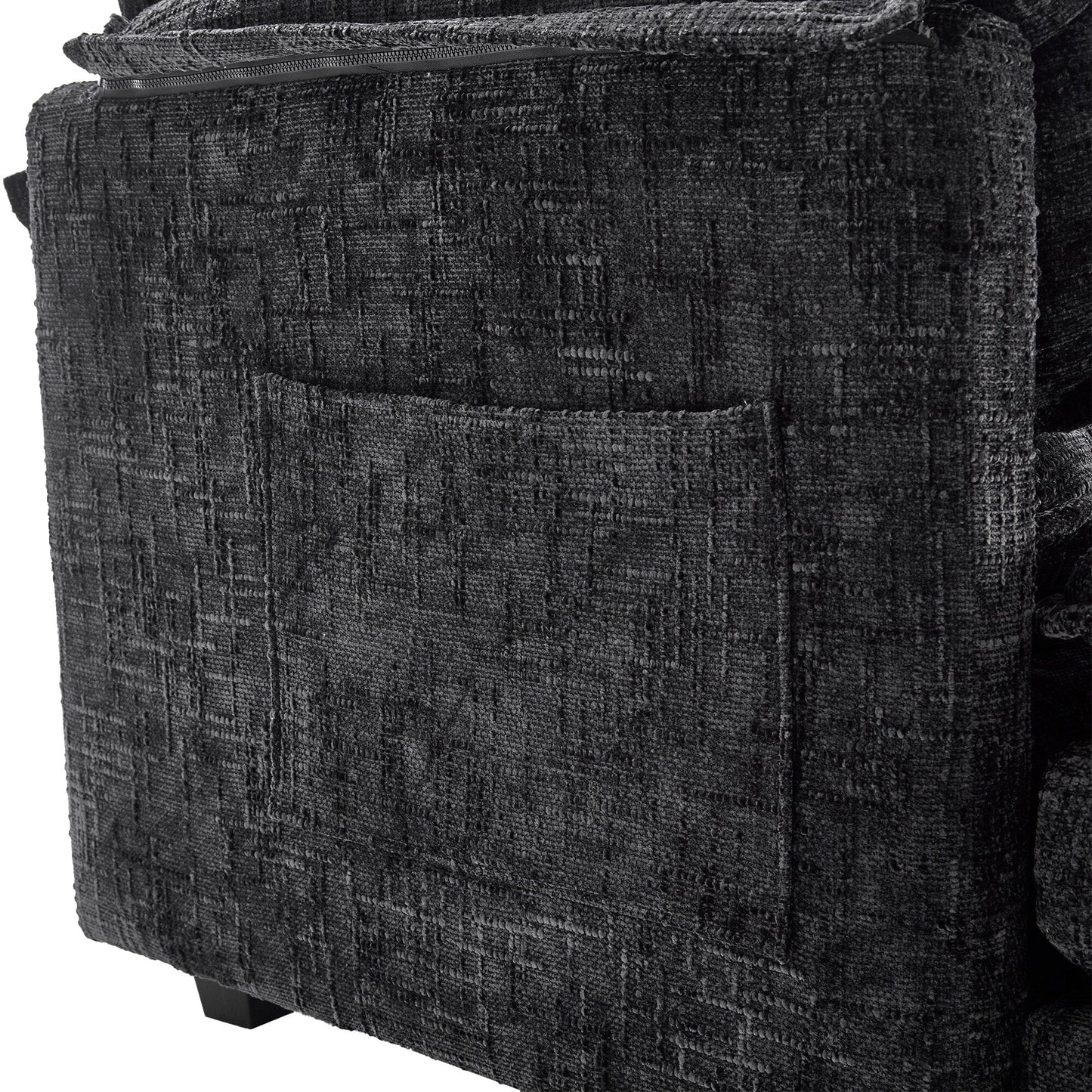 Costruzione solida, la struttura complessiva del divano è stabile, due sgabelli e divano a due posti con tasche laterali