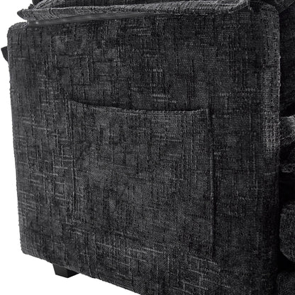 Costruzione solida, la struttura complessiva del divano è stabile, due sgabelli e divano a due posti con tasche laterali