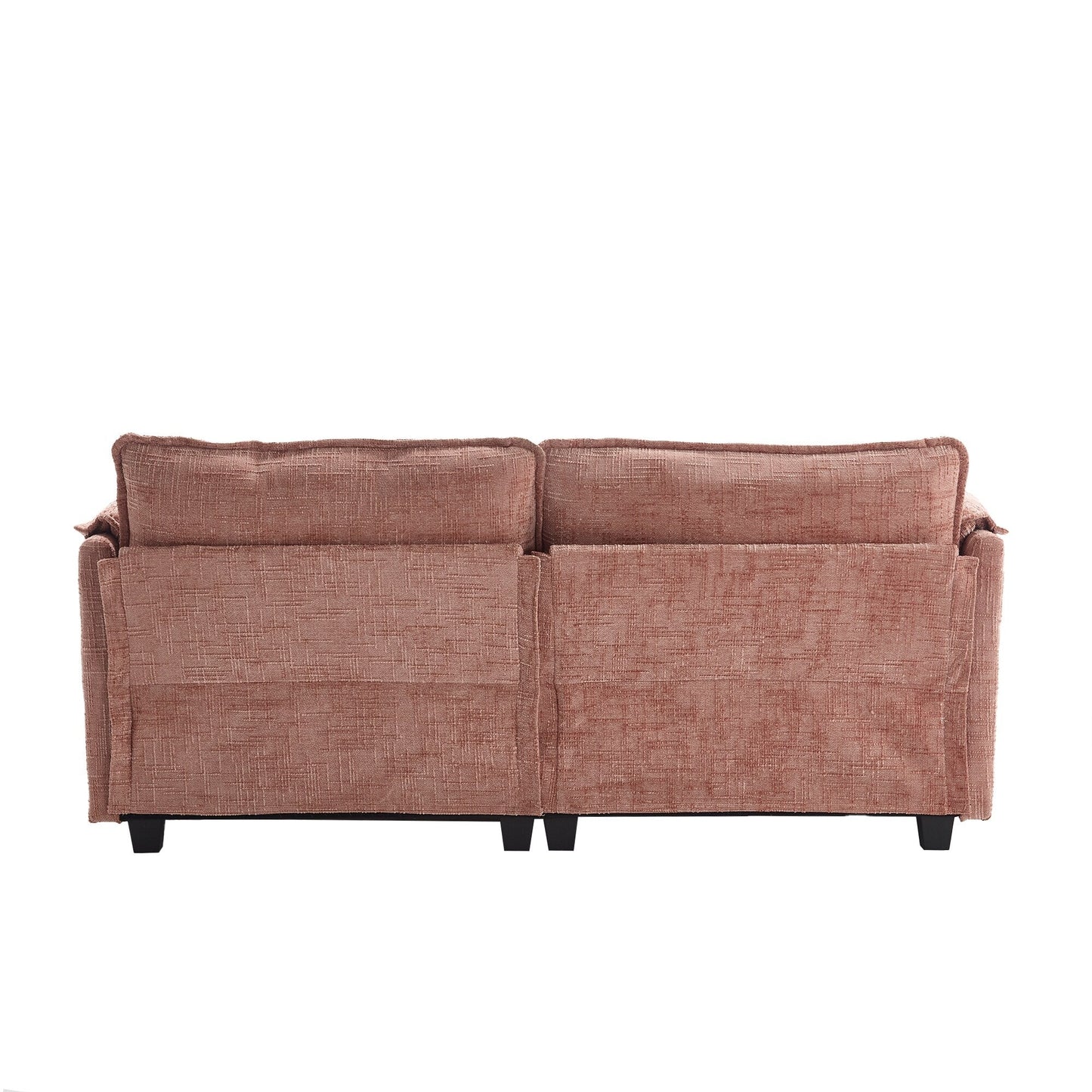 Costruzione solida, la struttura complessiva del divano è stabile, due sgabelli e divano a due posti con tasche laterali