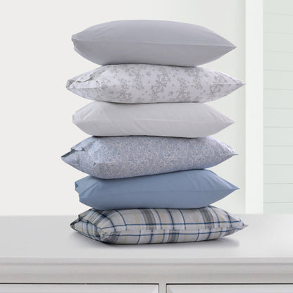 Set di lenzuola con tasche extra profonde in percalle di cotone a 300 fili, tinta unita o stampato