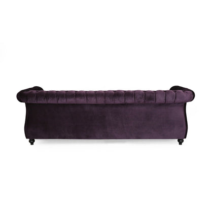 Divano in velluto trapuntato Somerville Chesterfield di Christopher Knight Home
