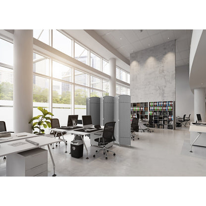 Divisorio per ambienti Sorbus a 6 pannelli, divisorio per la privacy alto, divisorio a parete pieghevole extra largo con doppia cerniera, intrecciato a mano - 6 piedi