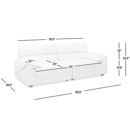 Divano componibile Sorrento 90.5 in ciniglia, 2 pezzi