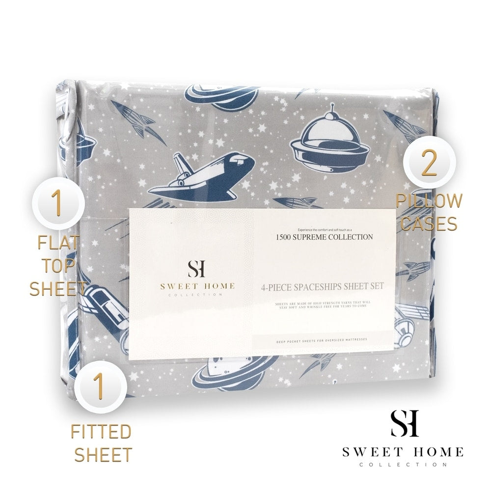 Set di lenzuola Spaceships di Sweet Home Collection - Multi