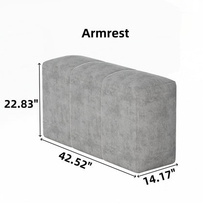 Divano con cuscino morbido in tessuto di ciniglia scintillante con 2 cuscini