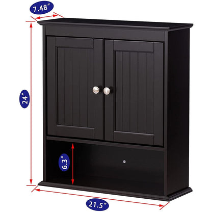 Spirich-Armadietto salvaspazio da parete per bagno sopra il WC con anta, in legno, bianco