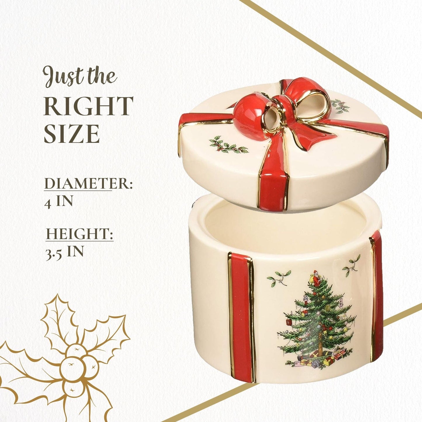 Albero di Natale Spode - Confezione regalo da 2 pezzi - 4